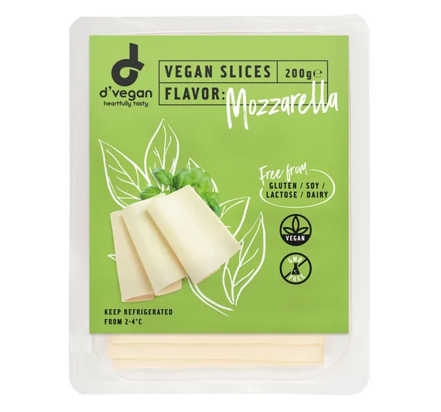 D Vegan Slices Mozzarella Flavoured 200 G