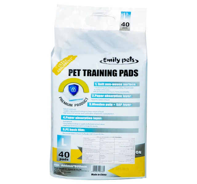 Emily Pets Dog Pet Training Pads Size 600mm X 600mm Large 40 Pcs