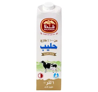 بلدنا حليب يو إتش تي كريم مزدوج 1lt