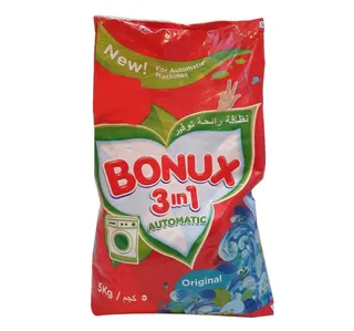 بونكس مسحوق غسيل 3 في 1 أخضر أصلي تعبئة أمامية 5 كجم