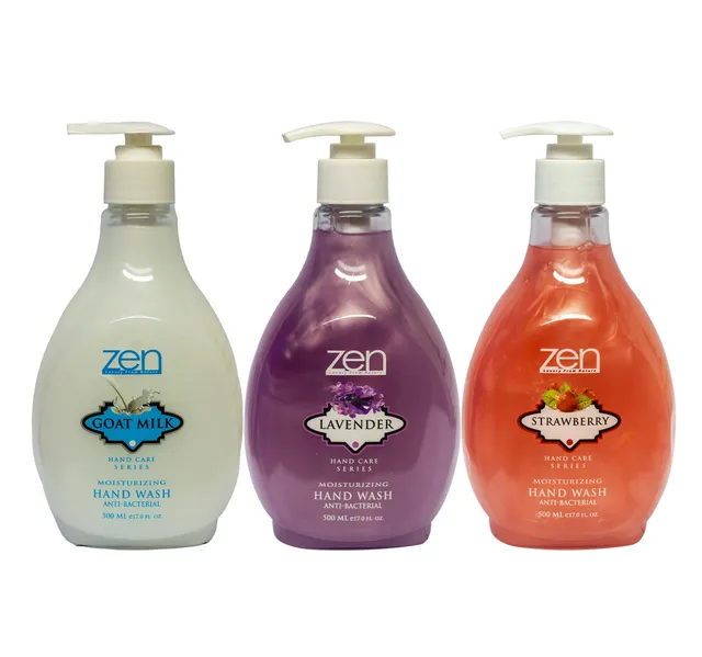 Zen Anti-Bacterial Handwash Goat Milk + Lavender + Strawberry 3 x 500 ml