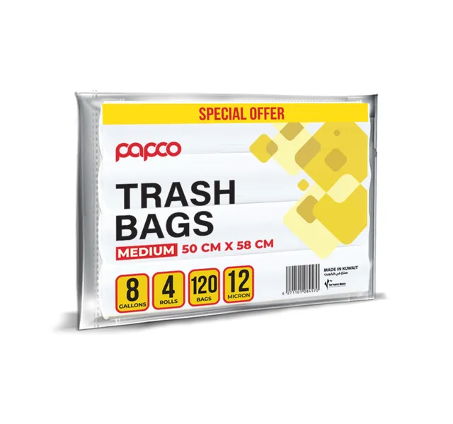 Papco Trash Bags 8 Gallons 4 x 30 Pcs