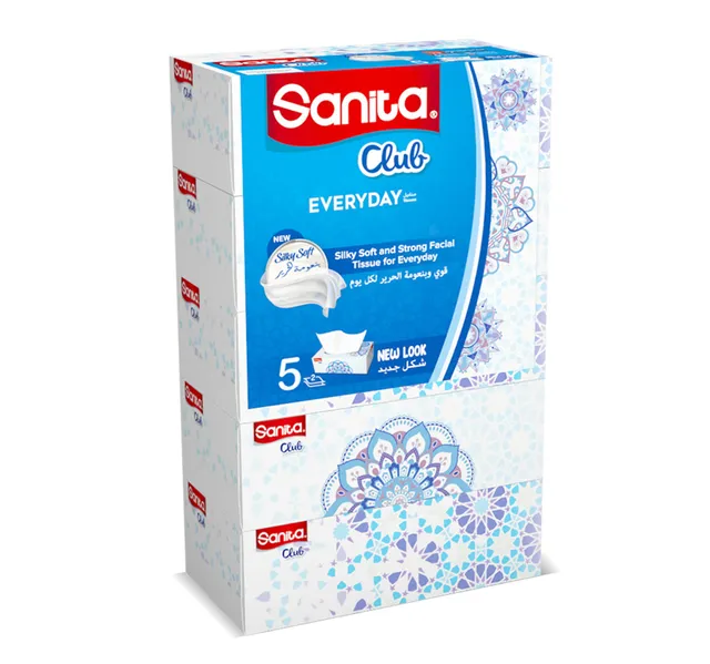 Sanita Club Silky Soft Facial Tissue 2 Ply 5 130 Sheets