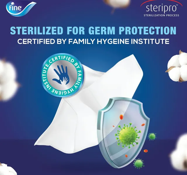 Fine Classic White Sterilized Facial Tissue 2ply 100 Sheets