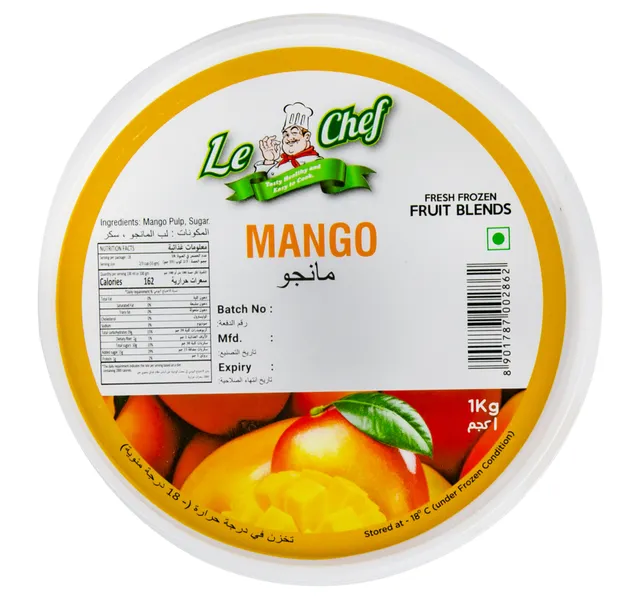 Le Chef Fresh Frozen Fruit Blends Mango 1 kg