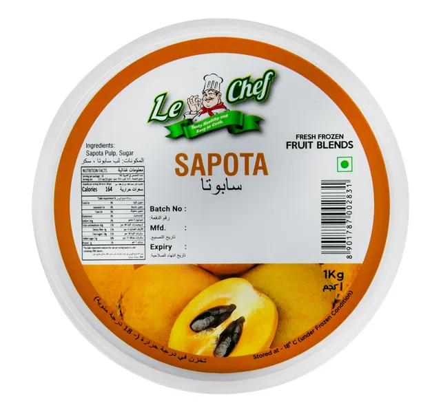 Le Chef Fresh Frozen Fruit Blends Chikku 1 Kg