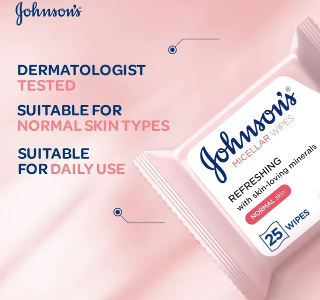 Johnsons Micellar Cleansing Wipes For Normal Skin 2 25 Pcs