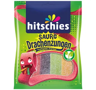 Hitschler Saure Drachenzungen Vegan Fruit Gum 125 g