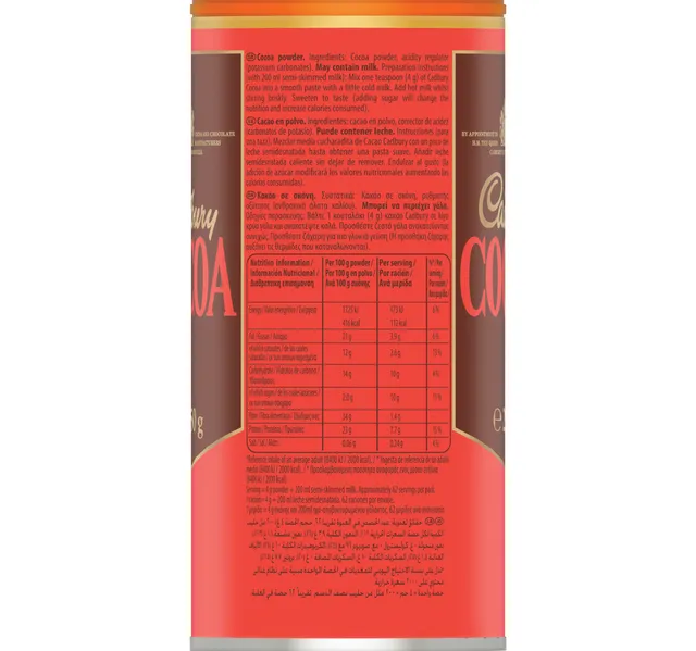 Cadbury Original Chocolate Cocoa Powder 250 g