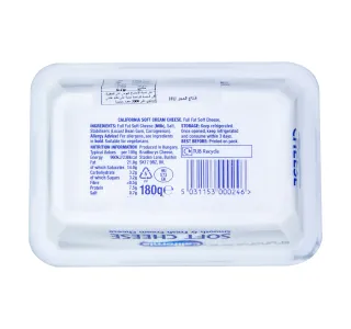 California Smooth Fresh Cream Cheese 180 G