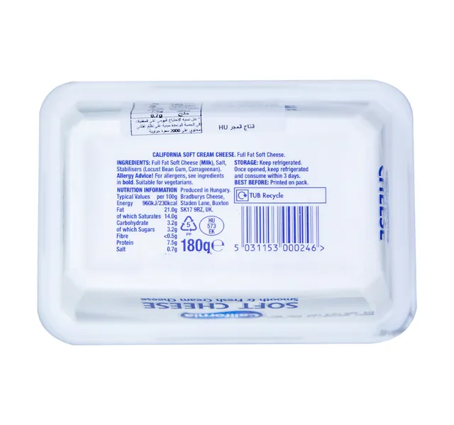 California Smooth & Fresh Cream Cheese 180 g