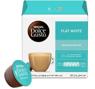 Nescafe Dolce Gusto Flat White Coffee Capsules 16 Pcs