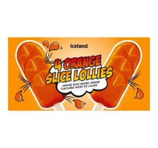Iceland Orange Slice Lollies 4 X 60 Ml