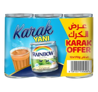 Rainbow Evaporated Milk 12 170 G