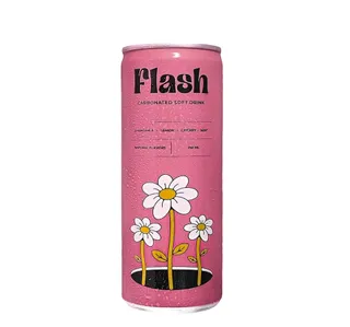 Flash Carbonated Soft Drink Lemon Flavour Can 250 Ml