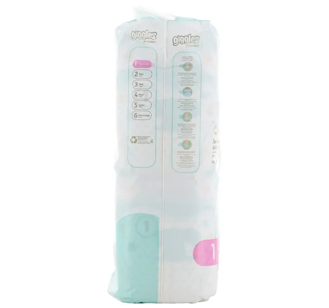 Giggles Premium Newborn Baby Diaper Size 1 2-5 kg 40pcs