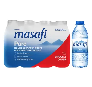 Masafi Pure Bottled Drinking Water Value Pack 12 330 Ml
