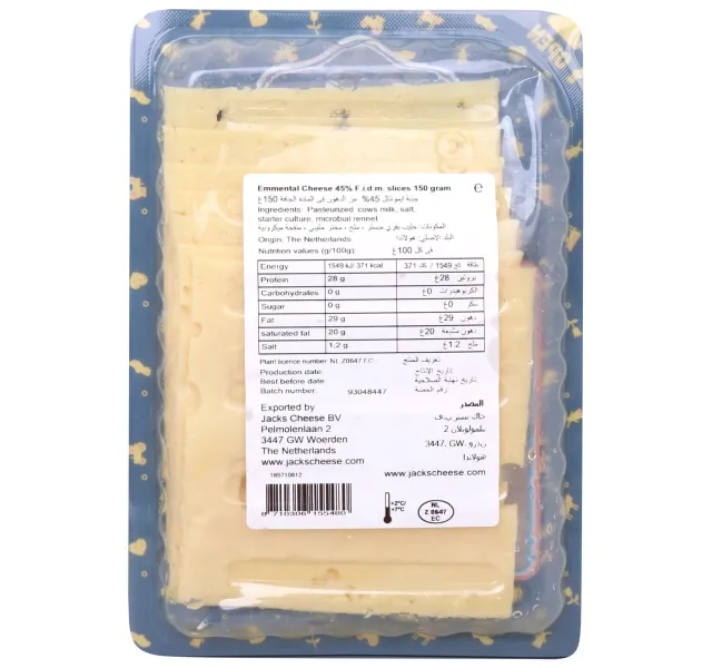 Jacks Cheese Emmental Slices 150 g