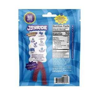 Joyride Sour Blue Raspberry Strips Plant Based Candy 99 G