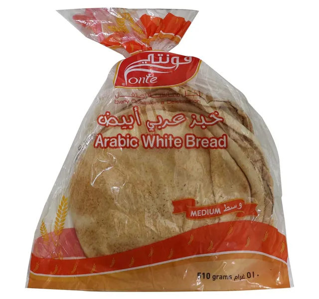 فونتي خبز عربي أبيض وسط 510 جم