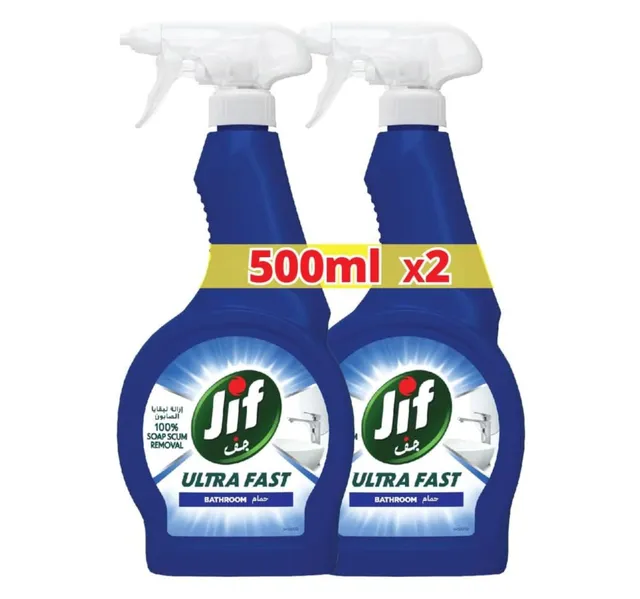 Jif Ultra Fast Bathroom Cleaner Value Pack 2 x 500 ml