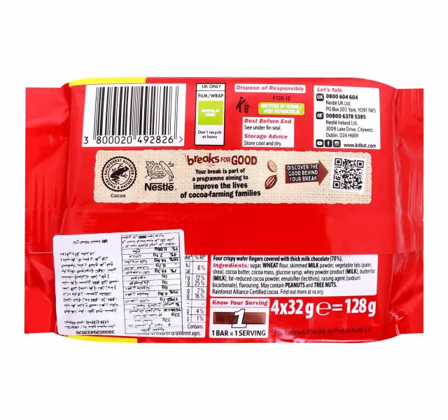 Nestle Kitkat Chunky 4 X 32 G