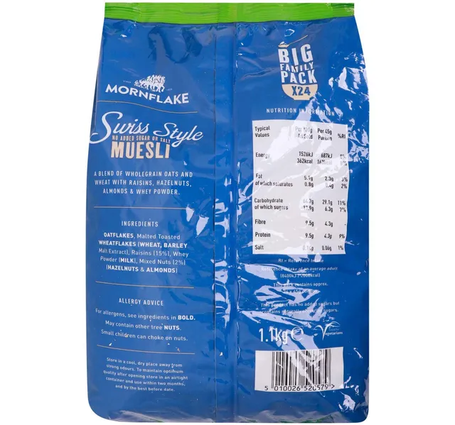 مورنفليك ميوسلي سويسري 1 1 Kg