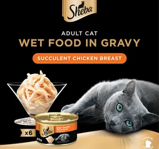 Sheba Succulent Chicken Breast Cat Food 6 X 85 G