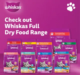 Whiskas Tuna Salmon Flavour Cat Dry Food Bag 3 Kg