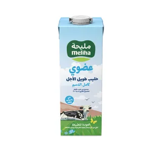 مليحة حليب عضوي كامل الدسم طويل الأجل 1 لتر
