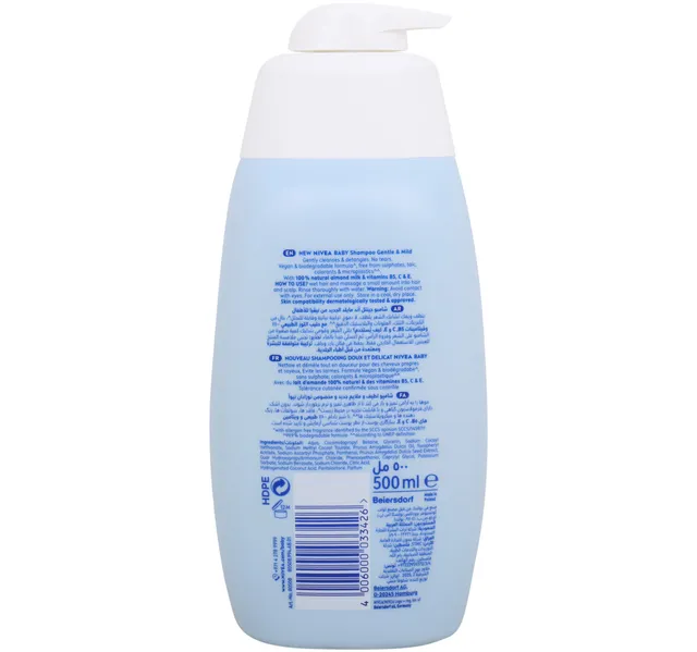 Nivea Baby Gentle & Mild Shampoo with Camomile for Sensitive Scalp & Tear-Free Care 500 ml