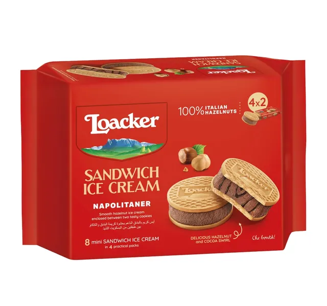 Loacker Napolitaner Ice Cream Sandwich 8 pcs 460 ml