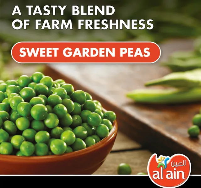Al Ain Garden Peas Premium Frozen Vegetable 400 G