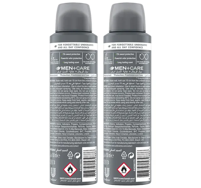 Dove Men+Care Extra Fresh Anti-Perspirant Deodorant Body Spray 2 x 150 ml