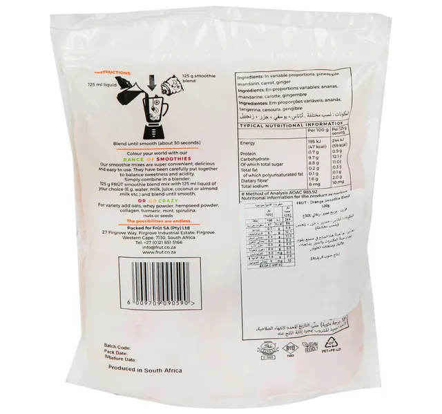 Frut Orange Smoothie Blend 500 G