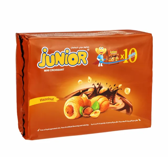Junior Hazelnut Mini Croissant Value Pack 10 X 32 G