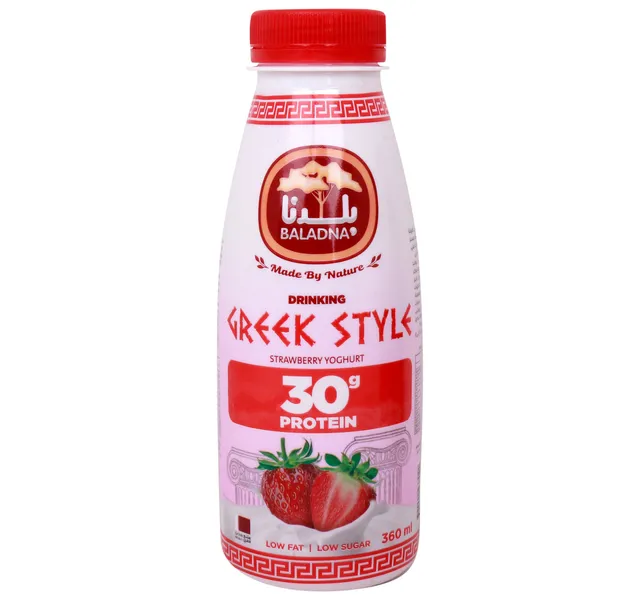 Baladna Greek Yogurt Strawberry 360 Ml