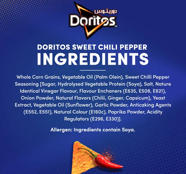 Doritos Sweet Chili Pepper Tortilla Chips 21 G