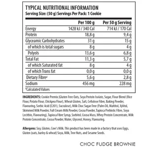 Youthful Living Protein Cookie Choc Fudge Brownie 50 G