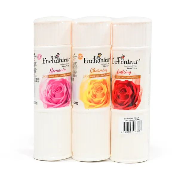 Enchanteur Perfumed Talc Assorted Value Pack 3 X 120 G