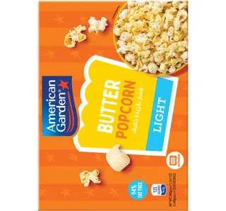 American Garden Gluten Free Microwave Butter Popcorn Light 240 G