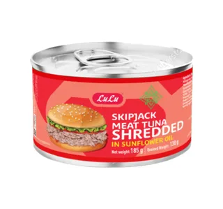 LuLu Skipjack Meat Tuna Shredded in Sunflower Oil 185 g