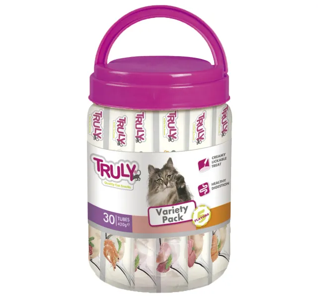 Truly Creamy Lickable Treat Mixed Flavor Cat Treat 420 G