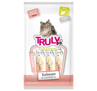 ترولي سالمون وتوت بري قطط سناكس 70 g