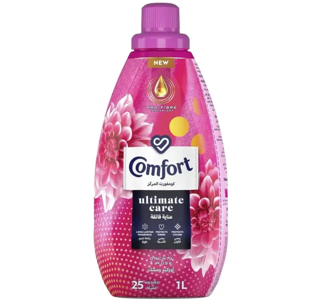 Comfort Concentrate Fabric Softener Orchid Musk 9x Fragrance 1 Litres