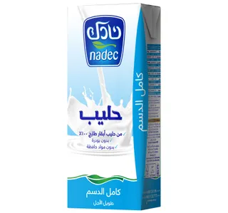 نادك حليب كامل الدسم طويل الأجل 18 × 200 مل