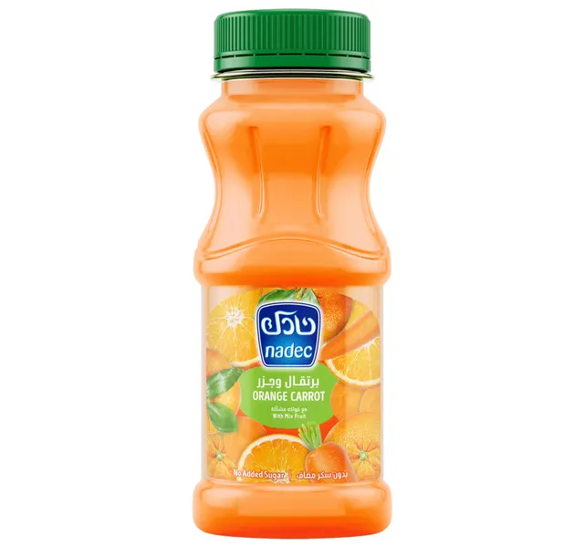 Nadec No Added Sugar Orange Carrot Juice With Mix Fruit 180 Ml