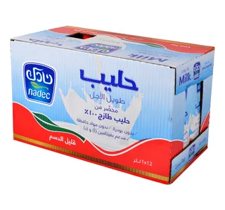 نادك حليب طويل الأجل قليل الدسم 12 × 1 لتر