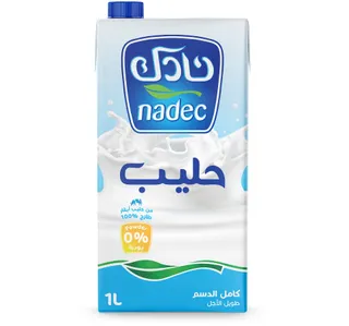نادك حليب طويل الأجل كامل الدسم 1 لتر