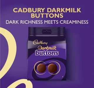 Cadbury Darkmilk Buttons Handy Bag 100 G